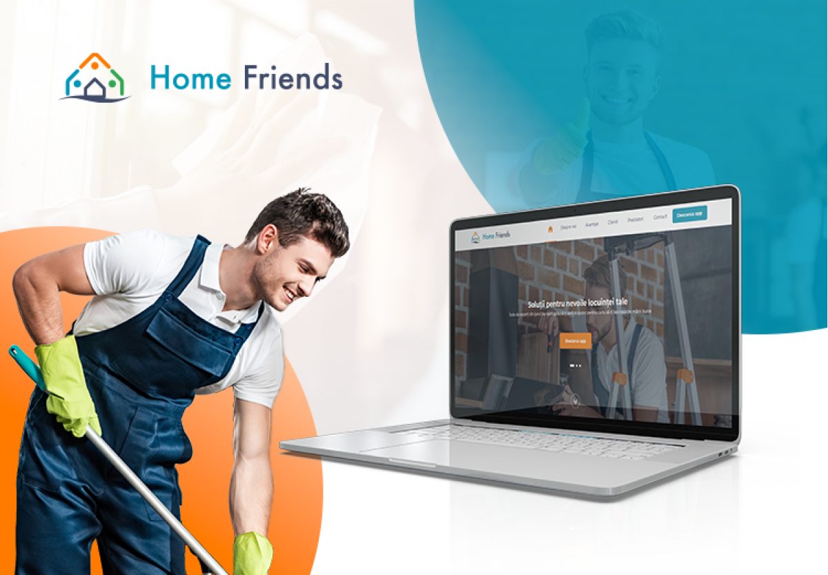 Home Friends - Website de prezentare pentru Aplicatie de Mobil